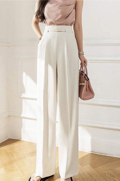 Tuck-In Belted Maxi Tapered Pants - 4 Colors Available