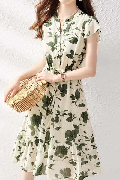 Skipper Collar Floral Flare Prairie Dress