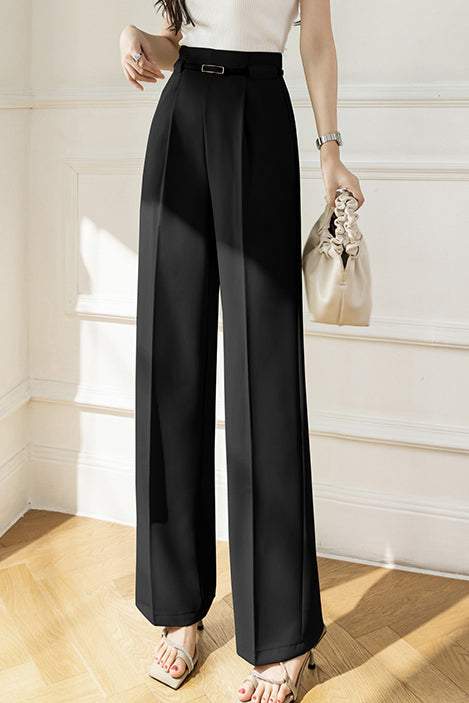 Tuck-In Belted Maxi Tapered Pants - 4 Colors Available