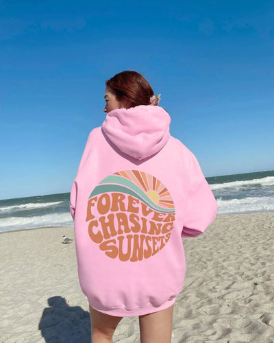 Kiri | Stylish Hoodie "Forever chasing sunsets"