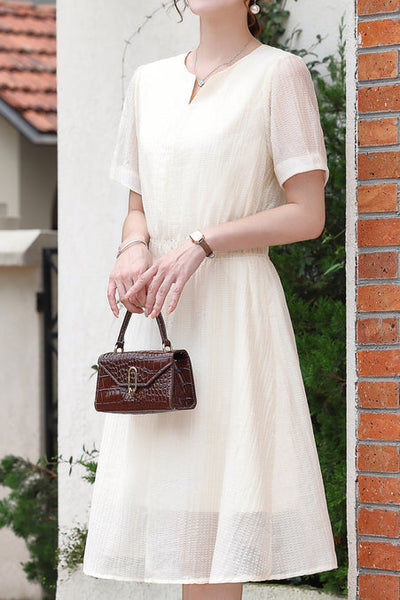 Minimalist Solid Color Dress